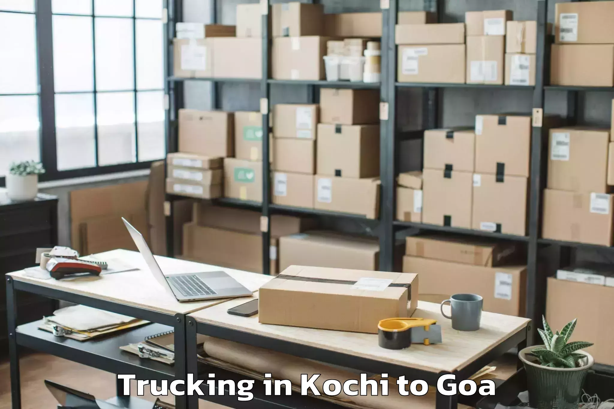 Easy Kochi to Morjim Trucking Booking